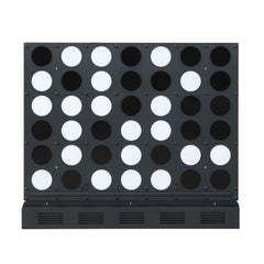 Wall-mounted Metal Connect-4 Game with Acrylic Discs-Black