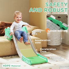 Toddler Couch Slide for Bed, Sofa, Stairs, Easy Assemble & Storage, for 18-48 Months, Green