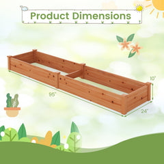 Wooden Vegetable Raised Garden Bed for Backyard Balcony Patio-Orange
