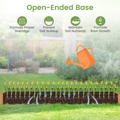 Wooden Vegetable Raised Garden Bed for Backyard Balcony Patio-Orange