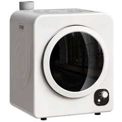 Compact Laundry Dryer, 1300W Portable Clothes Dryer with 4 Drying Modes, Stainless Steel Tub, White