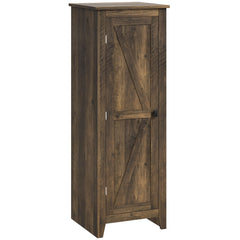 48" Farmhouse Kitchen Pantry Storage Cabinet with Barn Door, Kitchen Pantry Cabinet with Adjustable Shelves, Natural