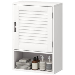 Bathroom Cabinet, Wall Mounted Storage Cabinet with Adjustable Shelves, 40 x 20 x 60 cm, Black