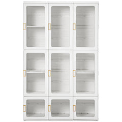 Small Apartment Bedroom Closet Foldable Portable Closet with Cube Storage Hanging Rods Magnet Doors, White