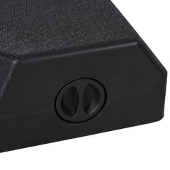 Umbrella Stand Fitting 2" Poles and Steel Base with 4 Fillable Plastic Weights, 158lbs Sand or 132lbs Water Filled, Black