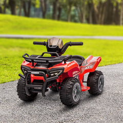 Kids Ride-on ATV Quad Bike Four Wheeler Car with Music, 6V Battery Powered Motorcycle for 18-36 Months, Black