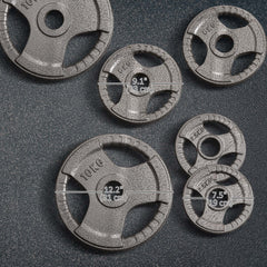 6 PCS Weight Plates Grip Plate Sets for Strength and Weightlifting Training, Barbell Weight Set for Home, 77 Lbs Total