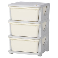 3 Tier Kids Toy Organizer and Storage Bins with 3 Plastic Drawers, Blue