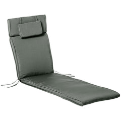 Lounger Chair Cushion ONLY with Thick Padded, Headrest, Cream White