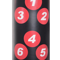 65" Freestanding Boxing Punching Bag with Refilled Base and Suction Cups, Black