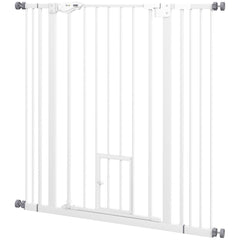 41" Easy Open Indoor Dog Gates for Doorways, House, Stair - Black