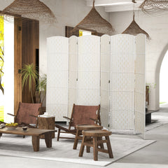 6ft Folding Room Divider, 3 Panel Wall Partition with Wooden Frame for Bedroom, Home Office, Natural