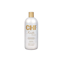 CHI Keratin Reconstructing Shampoo, Delivers Healthier Hair, Adds Shine & Helps Prevent Future Breakage, Sulfate, Paraben, & Cruelty-Free, 32 Oz