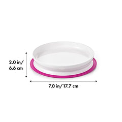 OXO Tot - Stick & Stay Suction Plate - Non-Sliding - Encourage Self-Feeding at Mealtime - Baby Toddler 6 Months - Gray, Large