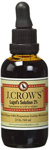 J.Crow's Lugol's Iodine Solution, 2 oz, Twin Pack (2 Bottles)