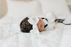 Baby Stretchy Soft Knit Headband Bow"Bayside" by Copper Pearl