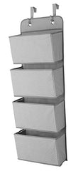 Delta Children 4 Pocket Over The Door Hanging Organizer, 2 Pack, Dove Grey