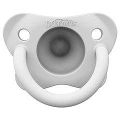Dr. Brown’s HappyPaci 100% Silicone Pacifier 0-6m, BPA Free, Black, Cool Gray, White, 3-Pack