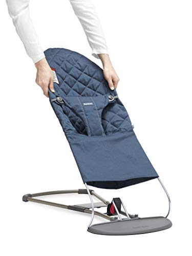 BabyBjorn Fabric Seat for Bouncer, Cotton, Midnight Blue
