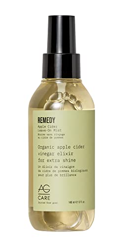 AG Care Remedy Apple Cider Vinegar Hair Shine Spray with Argan Oil - pH Balance Hair Detangler Spray for Soft, Manageable Hair, 5 Fl Oz Bottle