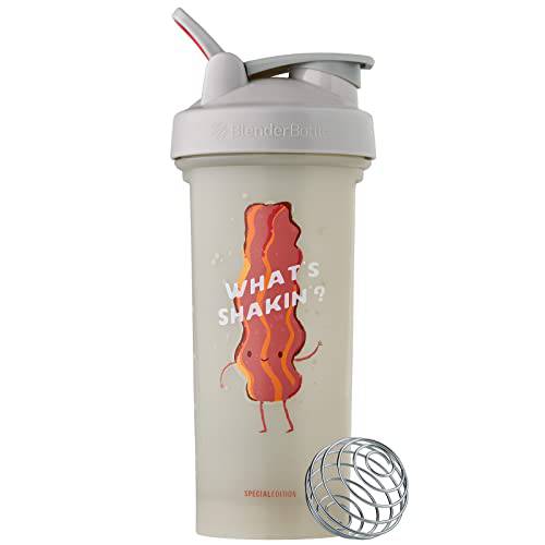 BlenderBottle Just for Fun Classic V2 Shaker Bottle Perfect for Protein Shakes and Pre Workout, 28-Ounce, What's Shakin'?