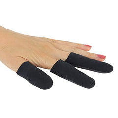 JATAI Heat Shield - Professional High Heat Resistant Finger Protection Guards for Curling and Flat Irons, Wands, Blow Dryers - 3pc (Thumb & 2 Fingers) (M/L - thumb wider than 3/4" (2cm), Black)