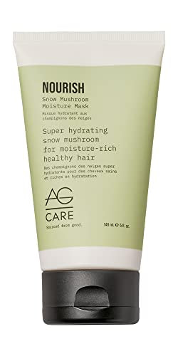 AG Care Nourish Snow Mushroom Hair Mask with Avocado Oil - Deep Conditioner for Dry Damaged Hair, 5 Fl Oz Bottle