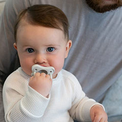 Dr. Brown’s HappyPaci 100% Silicone Pacifier 0-6m, BPA Free, Black, Cool Gray, White, 3-Pack