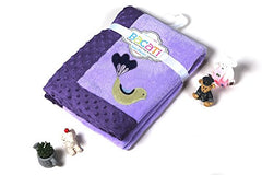 Bacati Botanical Purple Blanket