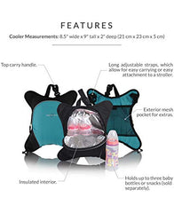 Obersee Oslo Diaper Bag Backpack with Detachable Cooler, Black/Silver Grey, One Size