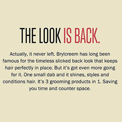 Brylcreem 3-in-1 Original High Shine Men's Hair Cream for Styling, Strengthening, and Conditioning, Alcohol-Free, 132 mL