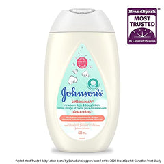Johnson's Baby newborn face and body lotion, cotton touch cream, 400ml
