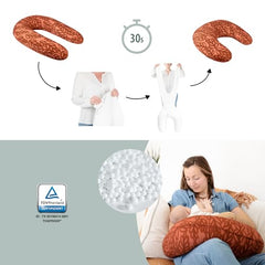 Babymoov B.Love 2-in-1 Pillow - The Original Organic Pregnancy Pillow & Nursing Cushion (Oeko-TEX Certified)