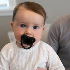 Dr. Brown’s HappyPaci 100% Silicone Pacifier 0-6m, BPA Free, Black, Cool Gray, White, 3-Pack