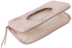 Itzy Ritzy Travel Wipes Case & Portable, On-The-Go Baby Wipes Holder Including Removable Clips for Car Visor Or Seat Back, Designed to Hold Packs of Up to 64 Wipes, Blush