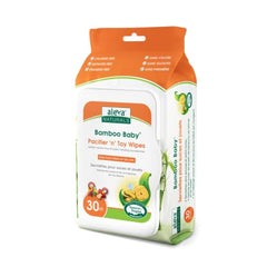 Aleva Naturals Bamboo Baby Wipes Set with Pacifier & Toy, Nose 'n' Blows, Tooth 'n' Gum & Diaper Wipes - Plant-Based Natural and Organic Formula, Hypoallergenic, Biodegradable, Unbleached, 4 Piece Set