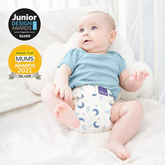 Bambino Mio, mioduo two-piece cloth diaper, white, size 1 (<9kgs)
