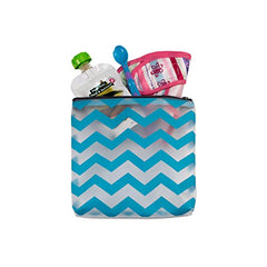 J.L. Childress Diaper Bag Organizer 5 Piece Set, Grey/Chevron