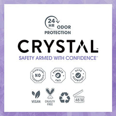 Crystal Mineral Deodorant Stick, 120g – Aluminum-Free, Unscented Natural Deodorant, 24-Hour Odor Protection, No Stains or Residue, Vegan & Cruelty-Free