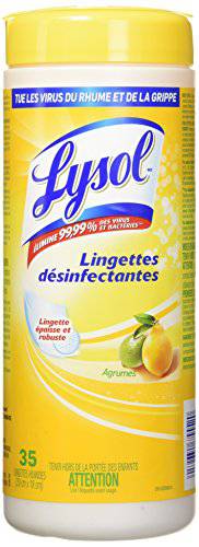 Lysol Disinfecting Surface Wipes, Citrus, 35 Wipes, Disinfectant, Cleaning, Sanitizing - Zecoya