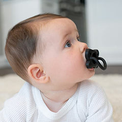 Dr. Brown’s HappyPaci 100% Silicone Pacifier 0-6m, BPA Free, Black, Cool Gray, White, 3-Pack