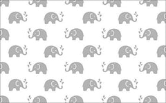 Bacati 2 Piece Elephants Grey Muslin Crib Sheets, Pink