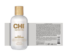 CHI Keratin Silk Infusion, Hydrating Hair Serum For Restoring Softness & Shine, Helps Dry, Damaged Hair, Sulfate-free, 6 Oz
