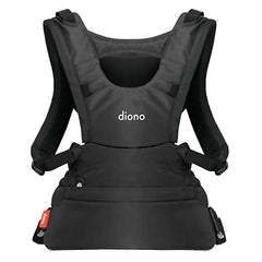 Diono Carus Essentials 3-in-1 Baby Carrier, Front Carry & Back Carry, Newborn to Toddler up to 33 lb / 15 kg, Easy to Wear Comfortable & Ergonomic, Dark Gray