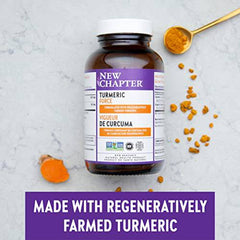 New Chapter Turmeric Supplement, One Daily, Joint Pain Relief + Supercritical Organic Turmeric, Black Pepper Not Needed, Non-GMO, Gluten Free – 30 Count (1 Month Supply)
