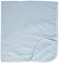 Kushies Premium Soft Newborn Flannel Receiving Blanket, 30" x 30" square for swaddling, Solid Blue