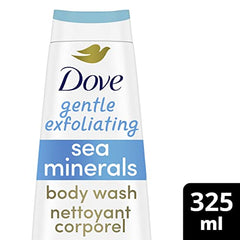 Dove Gentle Exfoliating Body Wash for renewed, healthy-looking skin Sea Minerals gentle body exfoliator nourishes and revives skin 325 ml