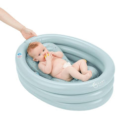 Babymoov Inflatable Bathtub & Pool - Safe, Portable & Grows with Baby (from 0+ Newborn Insert Included)