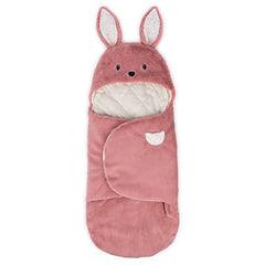 Baby GUND Oh So Snuggly Bunny Blanket Wrap, Plush Hooded Baby Blanket Wrap for Newborns, Pink/Cream, 26”