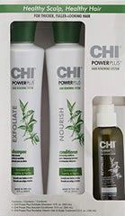 CHI PowerPlus Renewing Haircare Starter Kit, Includes Shampoo, Conditioner & Scalp Treatment, Anti-Shedding & Healthy Hair Renewal System